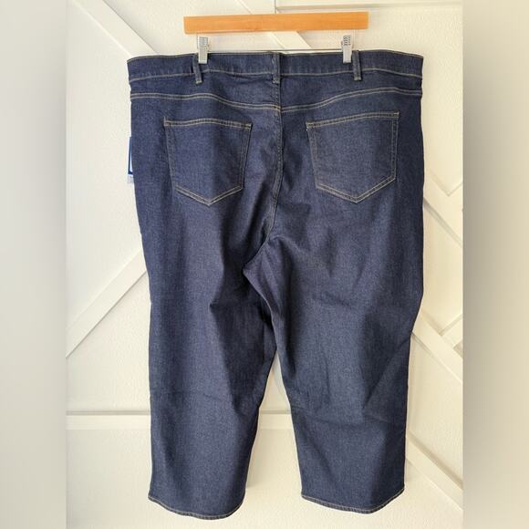 NWT Lands’ End Recover High Rise Button Front Kick Flare Crop Jeans Size 26W - Picture 5 of 12